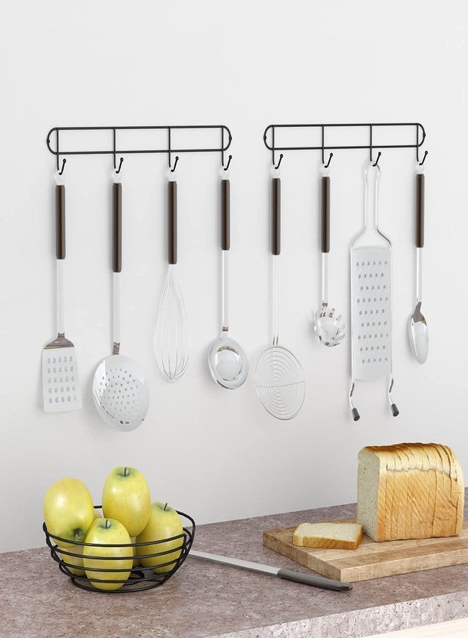 Tibres - Coffee Mug Rack Wall Mounted - Mug Holder - Coffee Cup Organizer - Mug Hanger - Coffee Cup Rack with Mug Hooks for Kitchen - Rustic Farmhouse Storage Tea Cup Hooks - Set of 2 - Black - Image 4